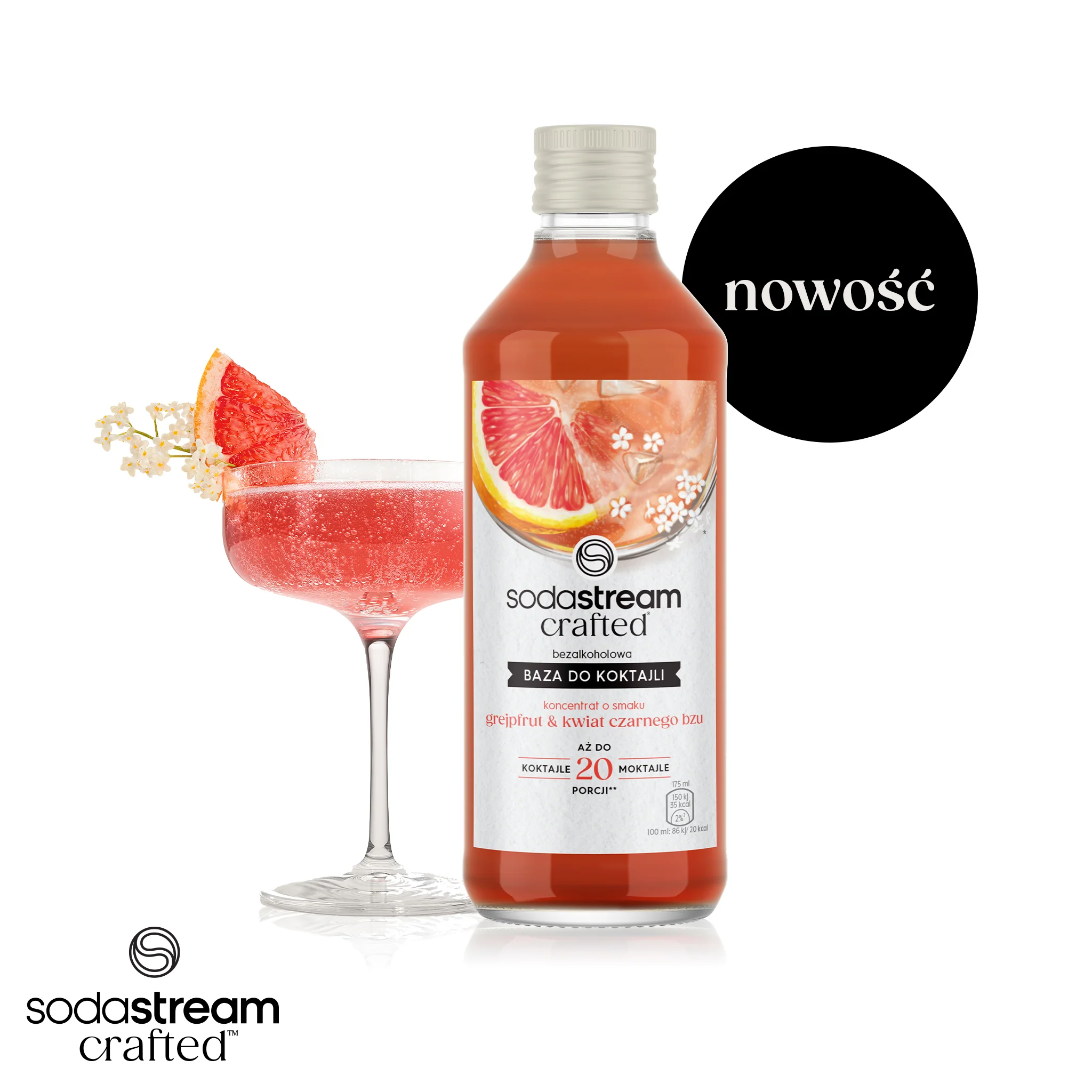 Syrop Crafted Grejpfrut & Kwiat Czarnego Bzu 330 ml